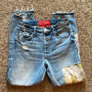 Mother Carolyn Murphy The Patchwork Tomcat ankle undone hem